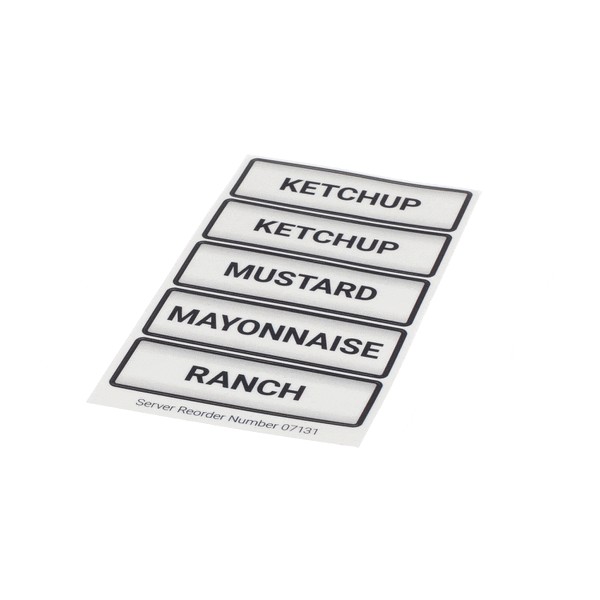 (image for) Server Products 07131 DECAL SET CONDIMENT